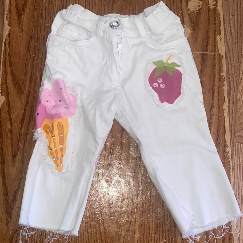 Vintage white toddler jeans